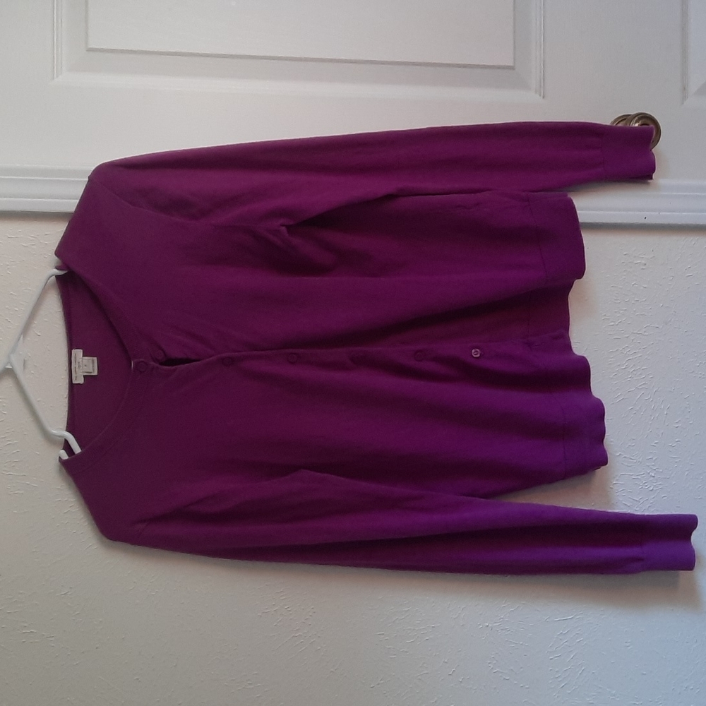 Purple J.Crew Caryn Cardigan